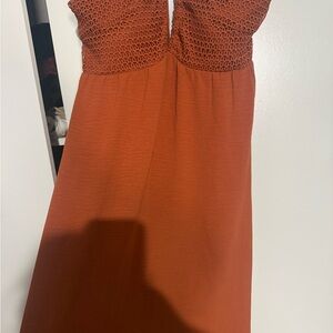 Elegant Rust Orange Women's Dress
